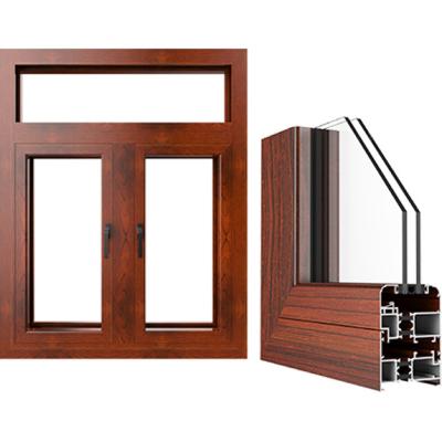 China Magnetic Screen Extruded Double Pane Aluminum Windows Door And Window for sale