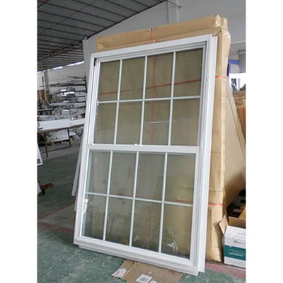 China New Design Double Sash Glazed Aluminum Windows Hung Vertical Sliding Window Single Magnetic Screen for sale