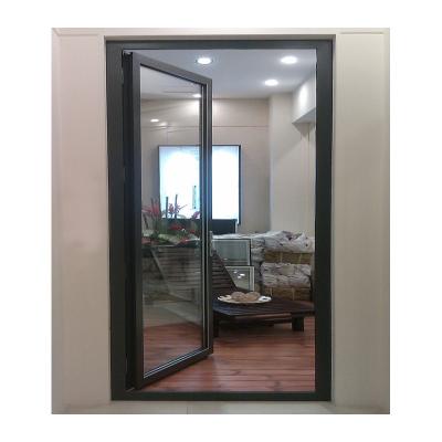 China Waterproof French Anti Theft Swing Aluminum Double Entry Doors With Security for sale