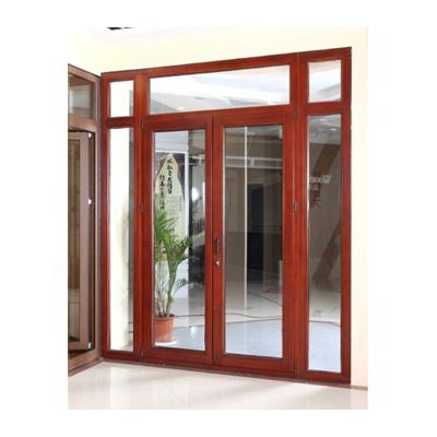 China Weatherproof Outdoor Strong Thermal Aluminum Break Security Double Swing Hinged Door for sale