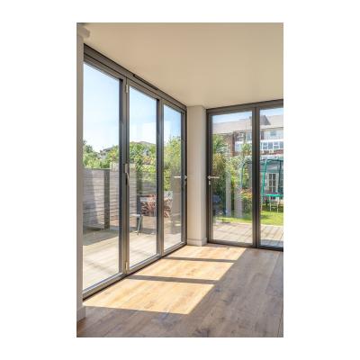 China Aluminum Patio Door Heat Insulation Heat Break Door Glass Bi Folding Door for sale