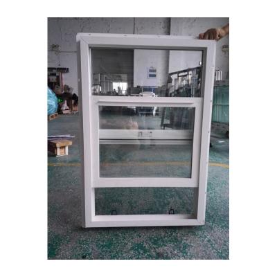 China Magnetic Aluminum Frame Frame Upvc Single Window Sash Screen Double Hung Single Window Double Glazed for sale