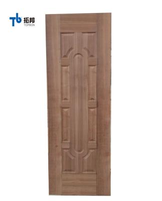 China Modern Veneer Sapele Veneer Door Skin 3mm Veneered Molded Interior Door Skin for sale