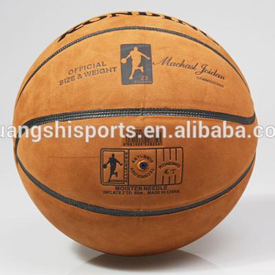 China Official leather basketball made of real cow leather to match quality cow size and weight for sale