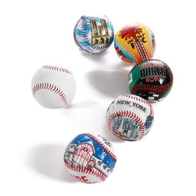 China Professional Official League Weighed PU White Loose Training Logo Custom Varsity Baseball Ball PVC Fur Baseball for sale