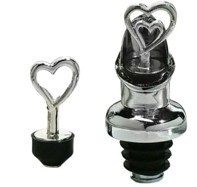 China Custom Decoration Vacuum Pourer/Wine Pourer/Bottle in One Metal Wine Bottle Zinc Alloy Stopper for sale