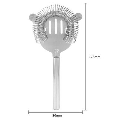 China Viable Cocktail Ice Strainer Stainless Steel Cocktail Sieve Gold Customs Fine Sieve Bar Tool Kit Filter for sale