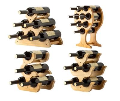 China Sustainable Custom Stackable Wooden Wine Storage Rack For Various Bottle Modular Wine Rack Wooden Wine Rack for sale