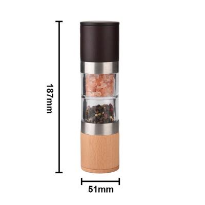 China Mincham Viable Manual Salt and Pepper Grinder Mill 18 8 Stainless Steel with Modern Style 47x20ml Configuration for sale