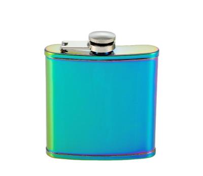 China Europe hip flask for 6oz portable colorful stainless steel good quality for sale