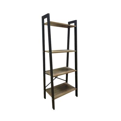 China New Arrivals Sustainable High Quality Multi-Function Shelf Open Storage Wooden Black Rack Rack for sale