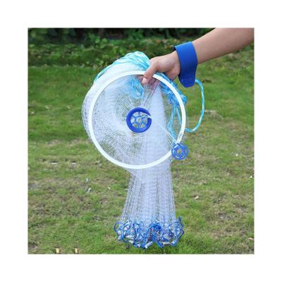 China New Design Monofilament Gill Net Throw Nylon Fishing Nets Portable Folded Casting Net for sale