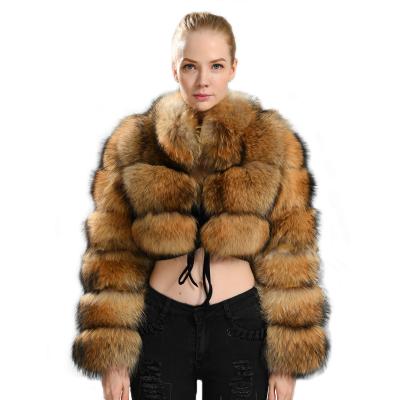 China Wholesale Anti-Shrink Real Raccoon Fur Coat Jackets Women Factory Factory Warm Fur Jacket for sale