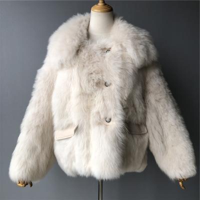 China wholesale new hign quality Anti-wrinkle quality women famale design real sheep fur coat leather with fur coat for sale