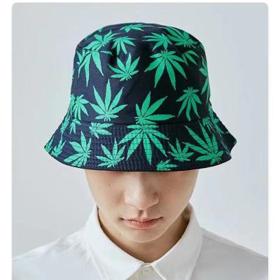 China Wholesale Bulk Picture Bucket Hats Maple Leaves Printed Bucket Hat Fisherman Fast Shipping Unisex Bucket Hats for sale