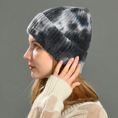 China COMMON Fashionable Warm Winter Unisex Hat Adult Band Beanie Hat Custom Tie Dye Knit Hat for sale