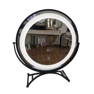 China 2022 stainless steel mini lighted mirror with led light for makeup table with mirror storage box for sale