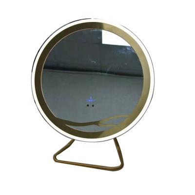 China Wholesale Customized Lighted Logo And Function Mirror Furniture With Led Light Dressing Mirror With Voice Control Function for sale