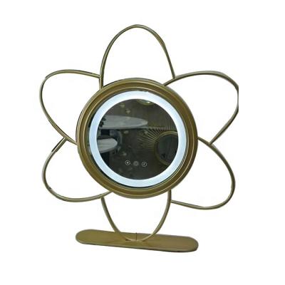 China Irregular Lighted Flower Makeup Mirror Shooting Desktop Props Decorate Better In Living Room Mirror for sale