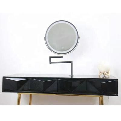 China Lighted Cosmetic Led Mirror Makeup OEM Vanity Lighted Usb Rechargeable Table Top Make Up Mirror for sale