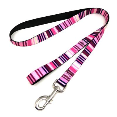 China Personalized Soft Adjustable Sublimation Printing Polyester Dog Leash for sale