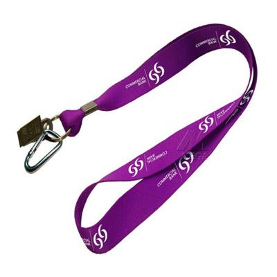 China Flat In Sale Office Staple Silk Printed Polyester Lanyard , RPET Material Lanyard Custom for sale