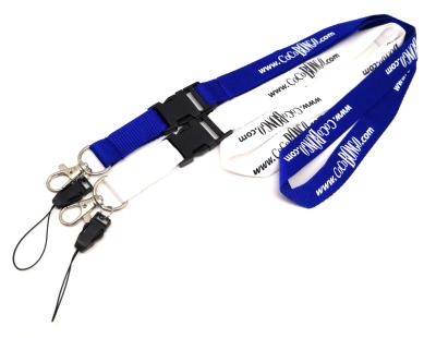 China Best Flat Selling Polyester Silk Printed Detachable Lanyard , Support Customized Lanyard Strap for sale