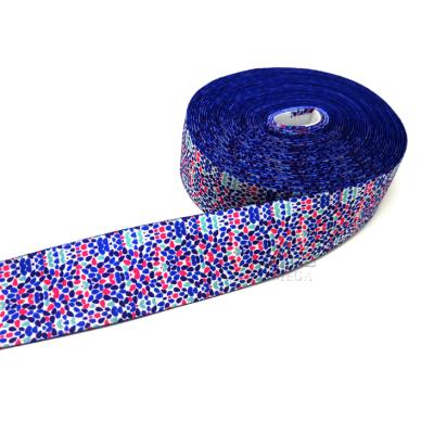 China Custom Elastic Logo Elastic Ribbon Full Color Printed Webbing Made To Order for sale