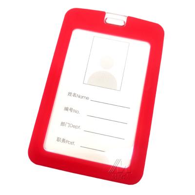 China Customized Waterproof Logo Silicone PVC Card Cover Gift Business Card Holder For Office ID Badge Holder for sale