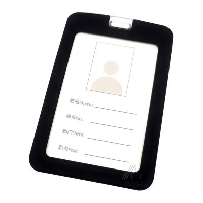 China office & School Supplies Wholesale ID Card Holder Lanyard Transparent Silicone Badge Holder for sale