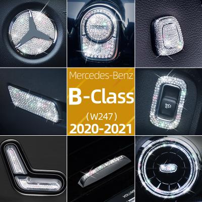 China Diamond Made in China Car New Triangle B Class Front Brand New Interior Decoration Kit B Class Rhinestone Decoration Combination for sale