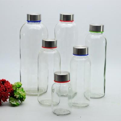 China Wholesale High Quality Eco-friendly Glass Water Bottle With Screw Cover for sale