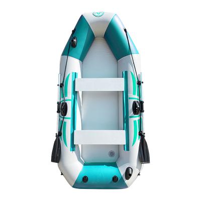 China Customized Color Drop Stitch+PVC/wooden Rubber Dinghy Fishing Boat PVC Small Inflatable Wave Surfing Boat for sale