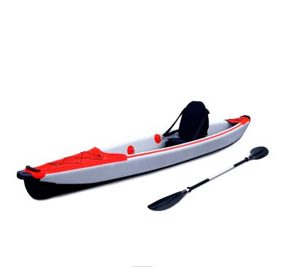 China Water Relax Fishing China OEM 3.2m Foladable Full Inflatable Drop Point Single Kayak for sale