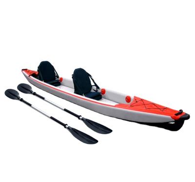 China Water Relax Fishing New Design PVC Foldable Two Person Drop Point Inflatable Kayak For Fishing for sale