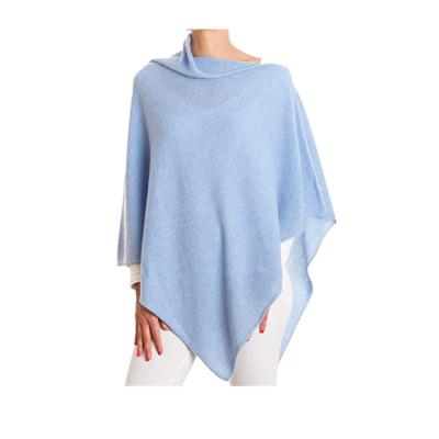 China Women's Soft 100% Cashmere Breathable Knitted Poncho Sweater Scarf for sale