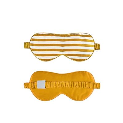 China Everyday life 100%silk 16MM satin eye mask stripe color girl young for sale