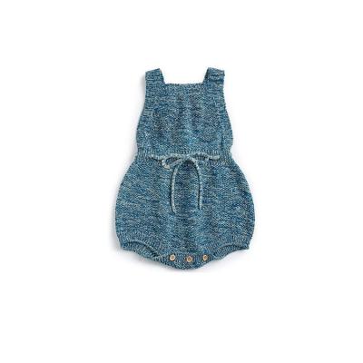 China 100% COTTON Kids Baby Knit Solid Color Romper Baby Sweater Sleeveless Clothes for sale