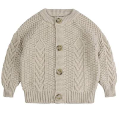 China 100% COTTON Baby Knit Sweater Cotton Long Sleeve Cardigan for sale