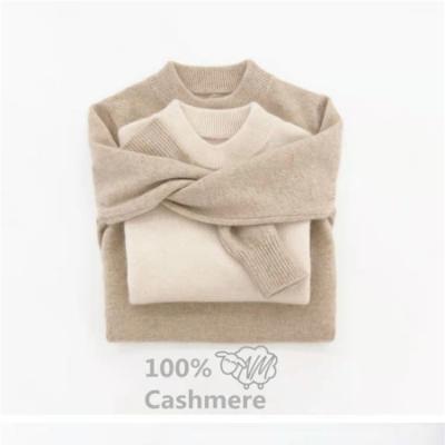 China 100%cashmere parent child clothing baby knit heavy thick cashmere sweater long sleeve pullover for sale