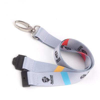 China Fashion Design Advertising Printed Polyester Lanyard For Employee Card ID Badge Holder for sale