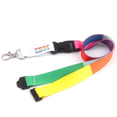 China Advertising Lanyard With Safety Breakaway Buckle Custom Made Simple Lanyard Brand Your Logo for sale