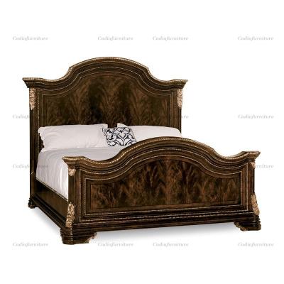 China (Size)Adjustable American Rustic Solid Wood Luxury French Bedroom Furniture Antique Classic Large Bed Bedroom Furniture for sale