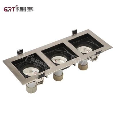 China Modern Fixture 7w 9w 12w Square Heads Module Three 3 Years Warranty Recessed Commercial LED Downlight for sale