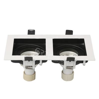 China Modern Customizable Double Heads Mounting Recessed Lighting For Home Office Hotel Indoor LED Spotlights for sale