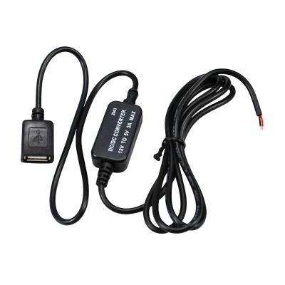 China Car Charging 12 Volt To 5 Volt Usb Bring Back Buck Car Charger Cable Regulator For Charging Smartphones for sale