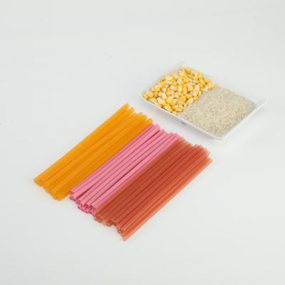 China Eco Friendly Organic Eco Friendly With Custom Nature Corn Rice Drinking Straws for sale