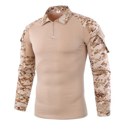 China Army Breathable Tactical Camouflage Long Sleeve Combat Frog Military T-Shirt for sale