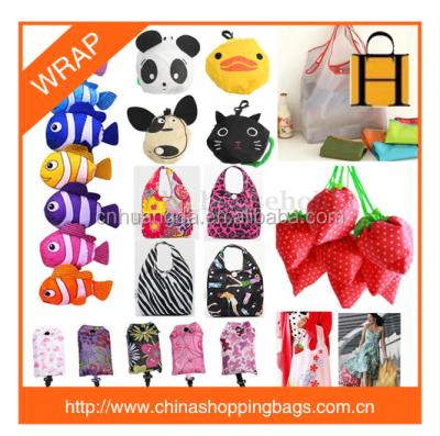 China 2018 recyclable hot sale promotioal or gift folded in various shape pouch nylon or polyester foldable bag for sale