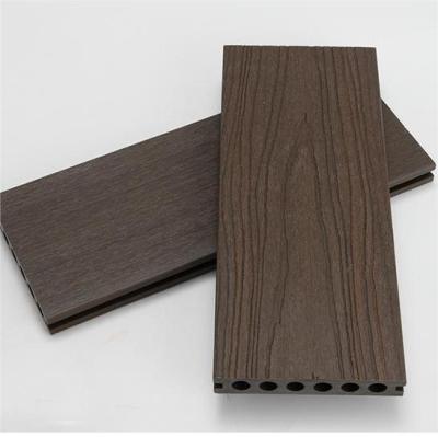 China Waterproof Easy Plastic Composite Exterior Floor Cavity WPC Decking Wood Flooring Solid Installation Decking for sale